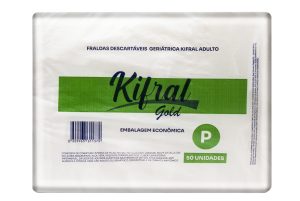 FRALDA DESCARTÁVEL GERIÁTRICA KIFRAL GOLD ADULTO – TAMANHO P – EMBALAGEM ECONÔMICA
